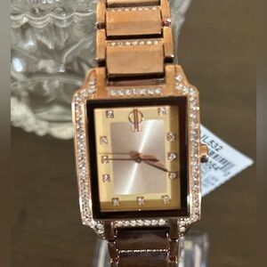 Jennifer Lopez Rose Gold Watch with Crystal Accents
